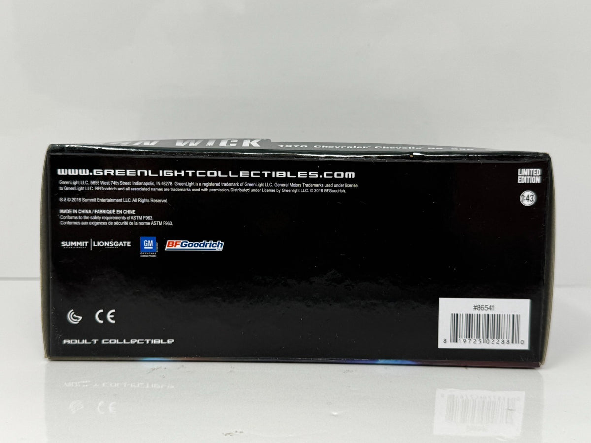 Greenlight Hollywood John Wick 1970 Chevrolet Chevelle SS 396 1:43 Diecast
