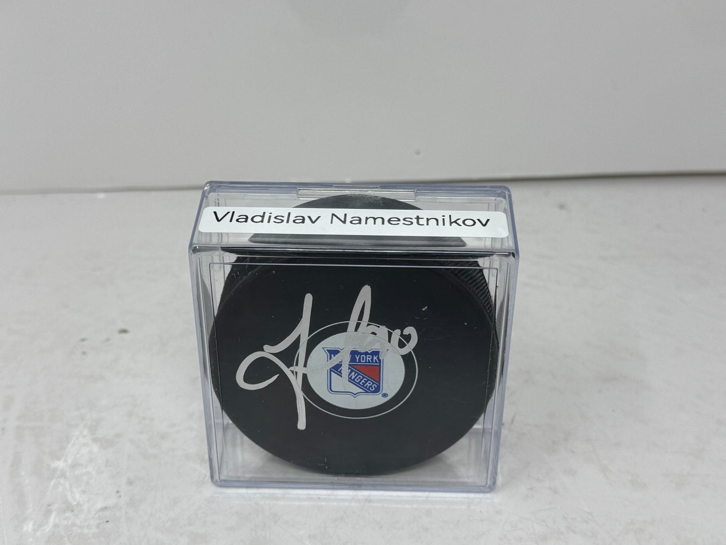 Vladislav Namestnikov New York Rangers Signed NHL Autograph Puck Silver Auto