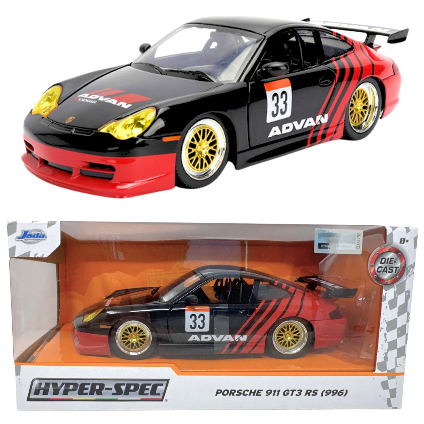 Jada Hyper-Spec Porsche 911 GT3 RS (997) 1:24 Diecast