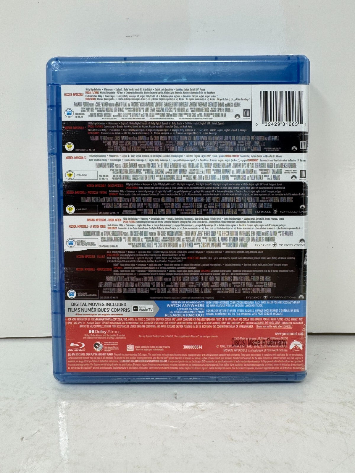 Mission Impossible 6-Movie Collection (Blu-ray) Action Brand New and Sealed!!!