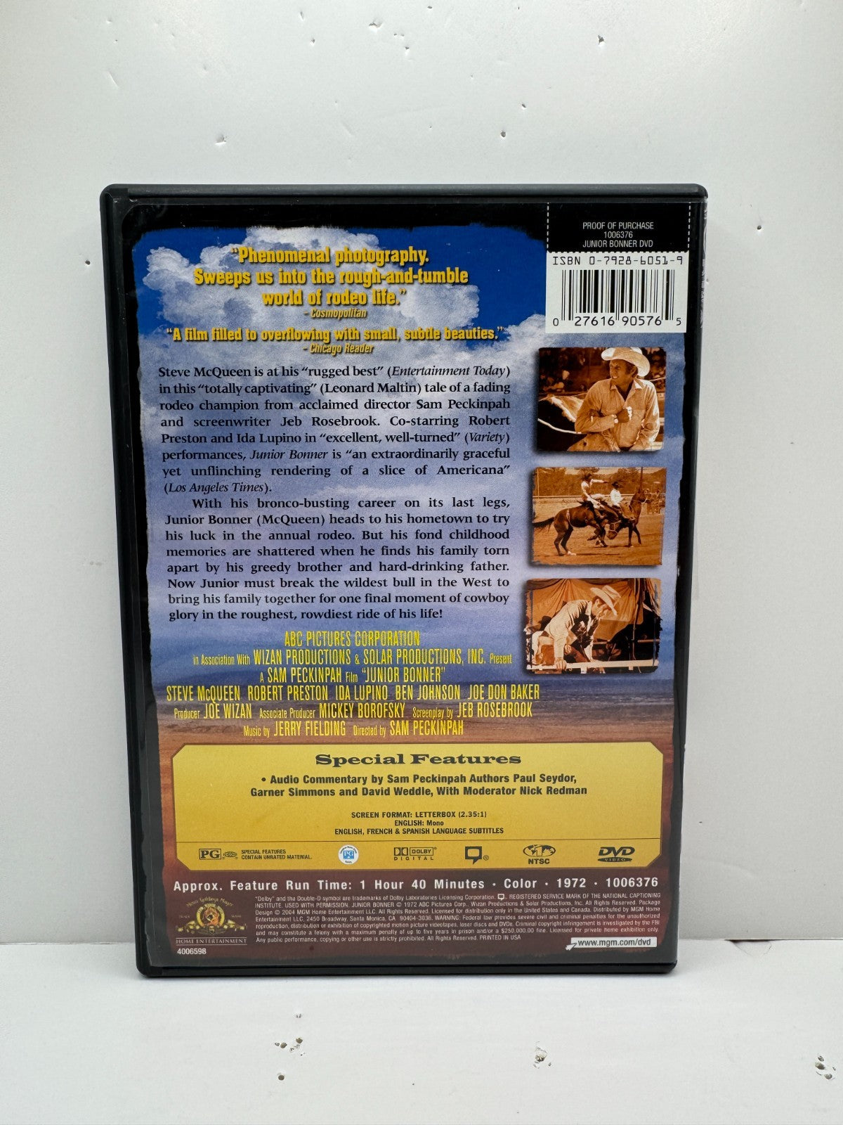 Junior Bonner (DVD) Steve McQueen Western