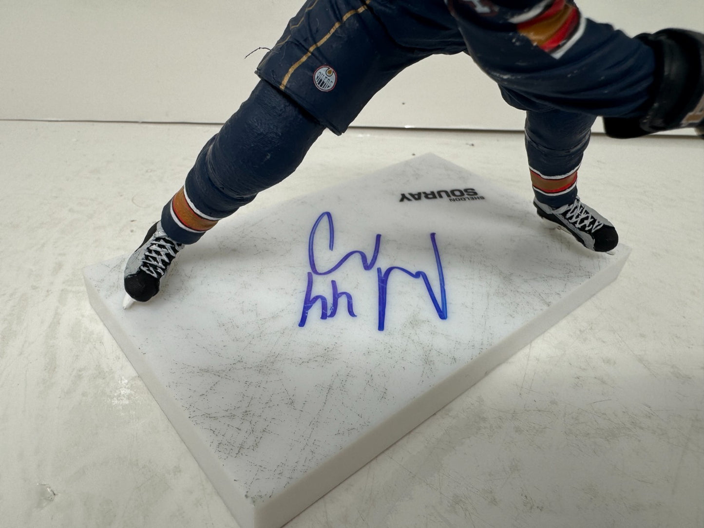 McFarlane NHL Sheldon Souray Edmonton Oilers Figure Auto Signed