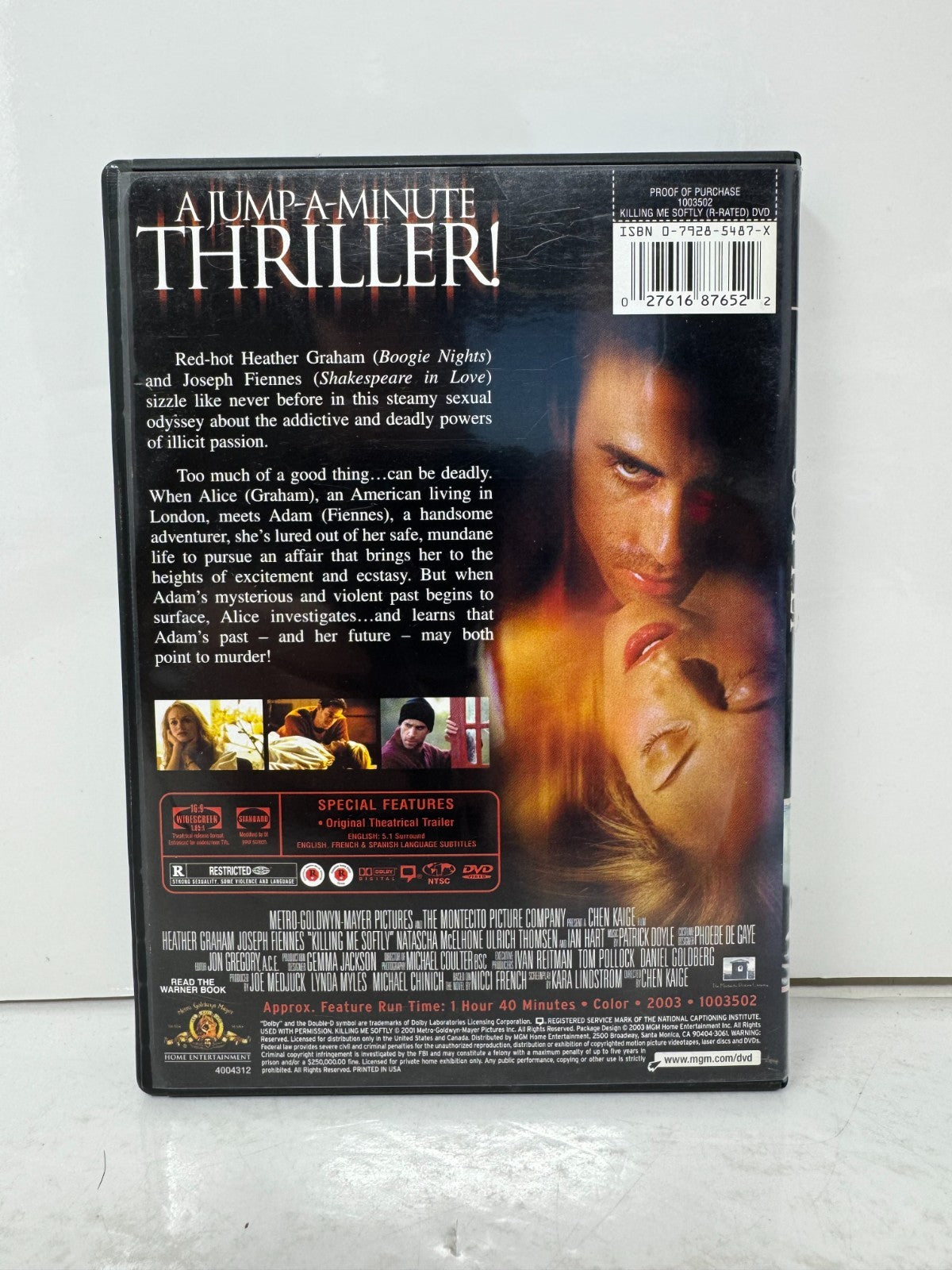 Killing Me Softly (DVD) Thriller Good Condition!!!