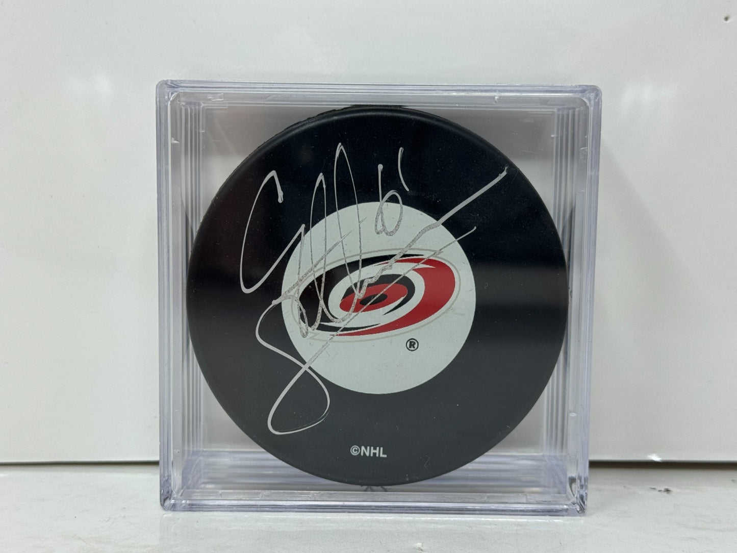 Corey Stillman Carolina Hurricanes Signed NHL Autograph Puck Silver Auto