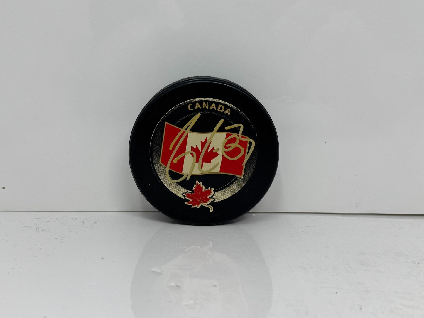 Codi Ceci Team Canada Signed NHL Autograph Puck Gold Auto