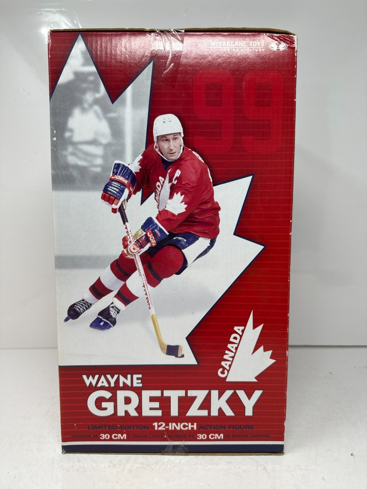 McFarlane NHL Wayne Gretzky Team Canada 1987 12" Inch Hockey Figure Red Jersey