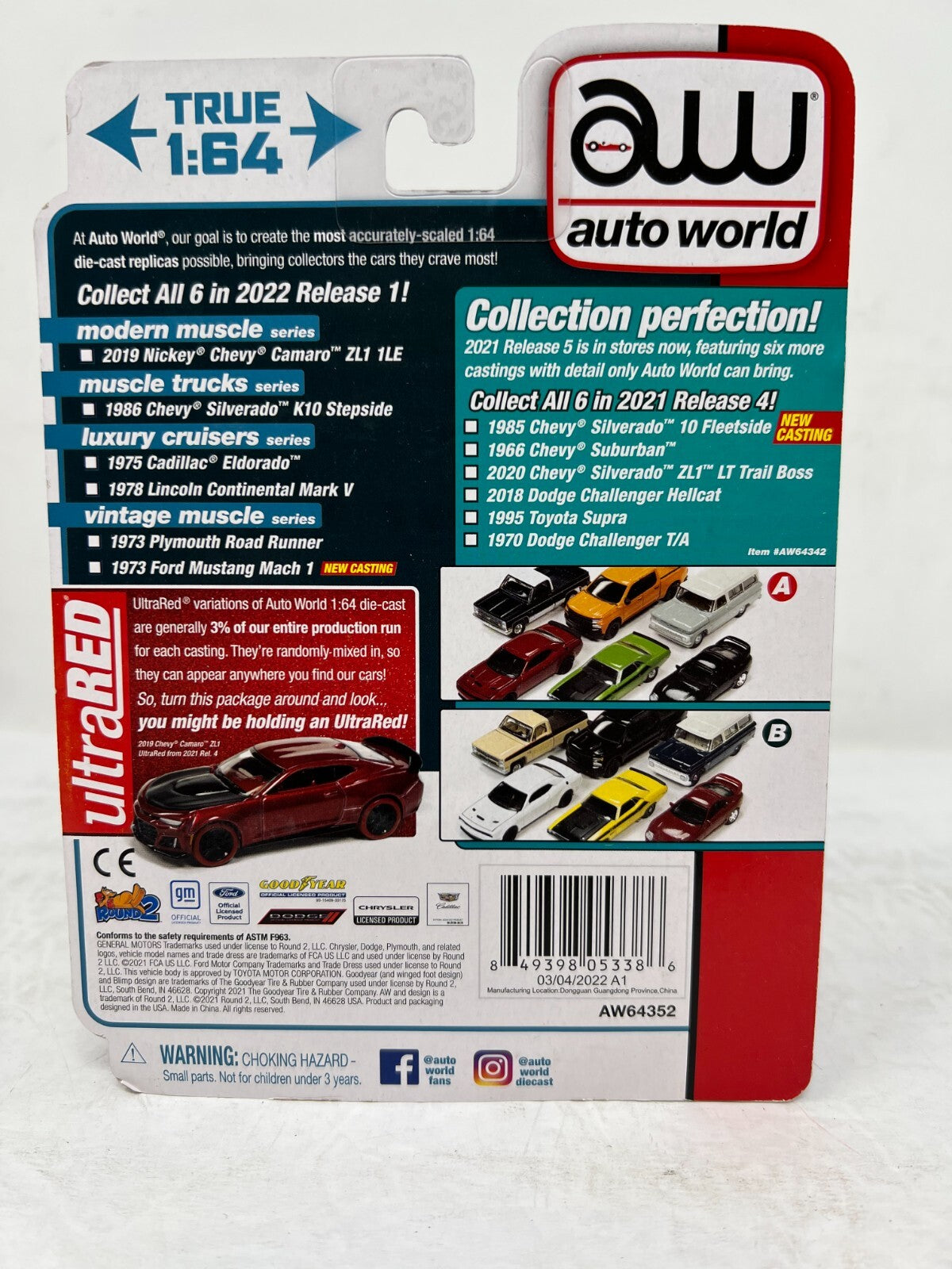 Auto World 1973 Ford Mustang Mach 1 Vintage Muscle 1:64 Diecast