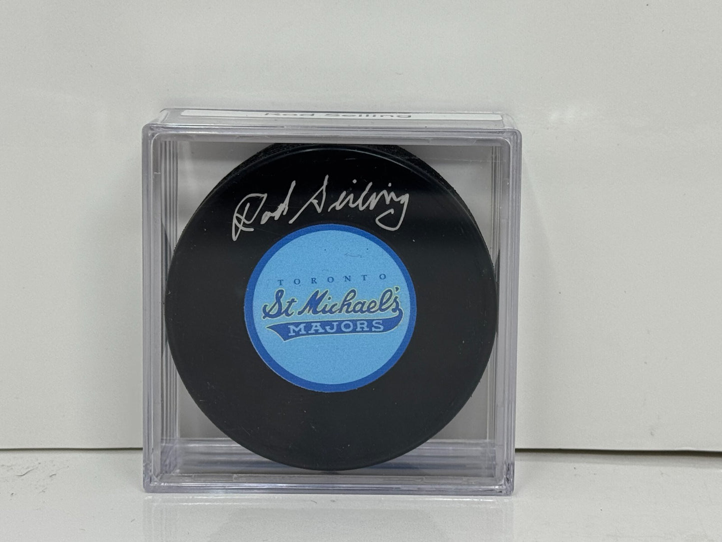 Rod Seiling Toronto St. Michael's Majors Signed NHL Autograph Puck Silver Auto