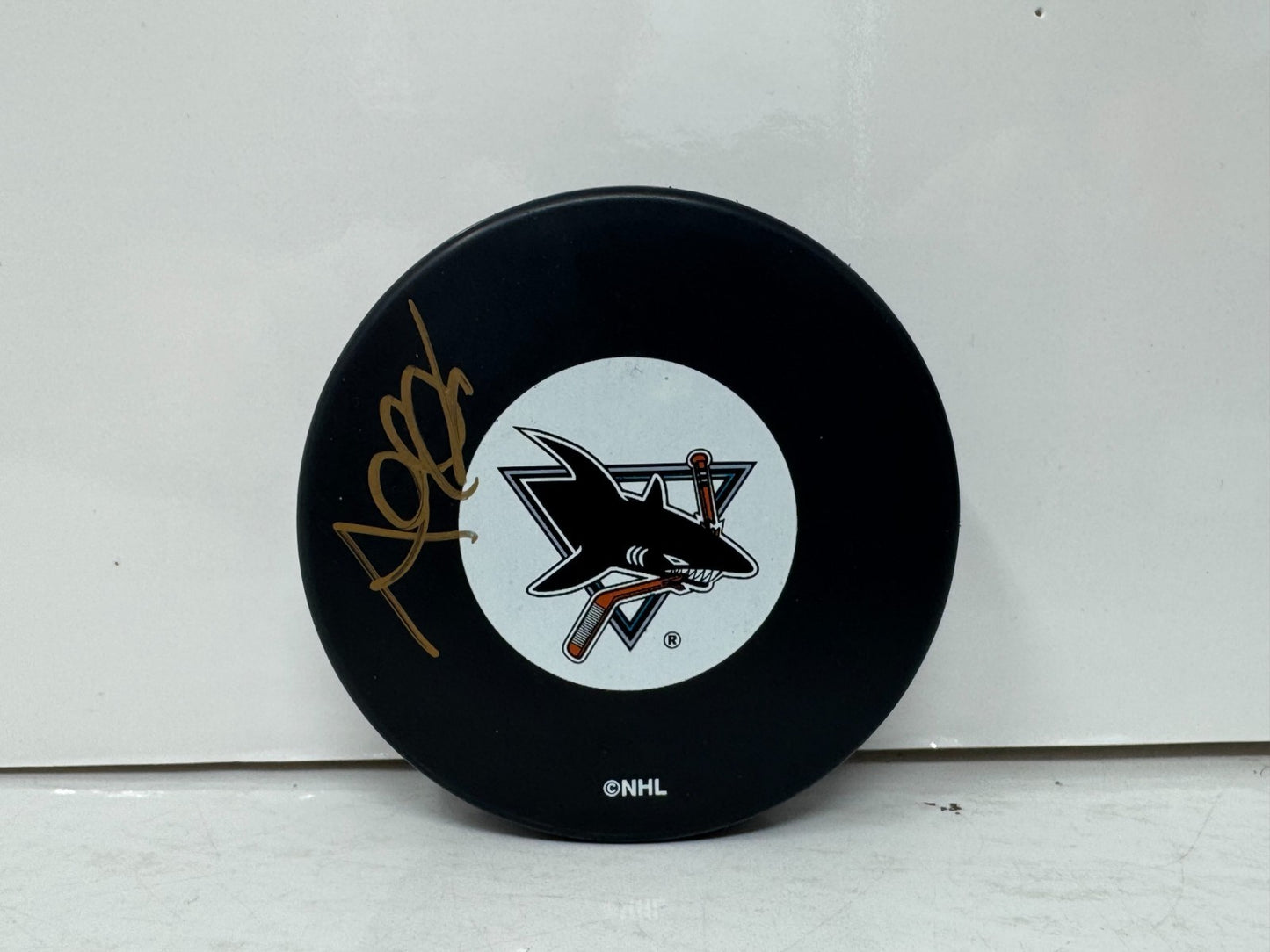 Al Iafrate San Jose Sharks Signed NHL Autograph Puck Gold Auto