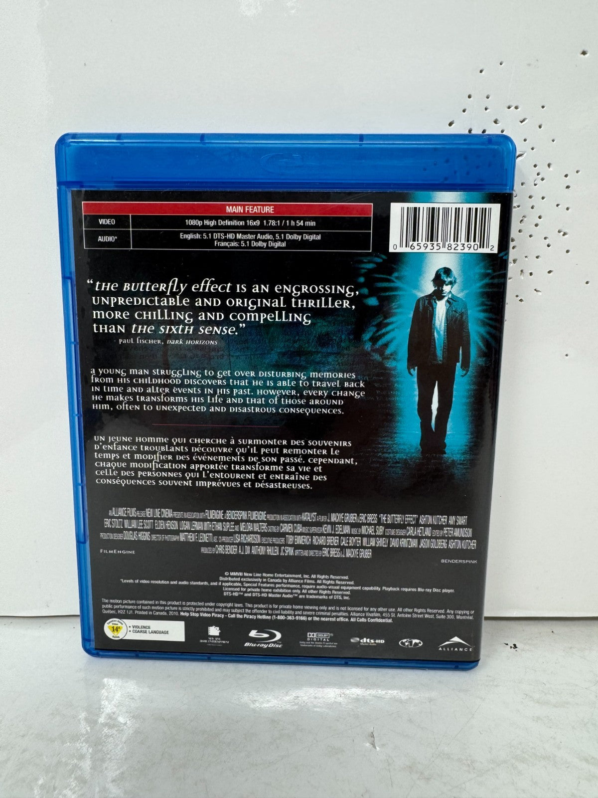 The Butterfly Effect (Blu-ray) Ashton Kutcher Sci-Fi Good Condition!!!