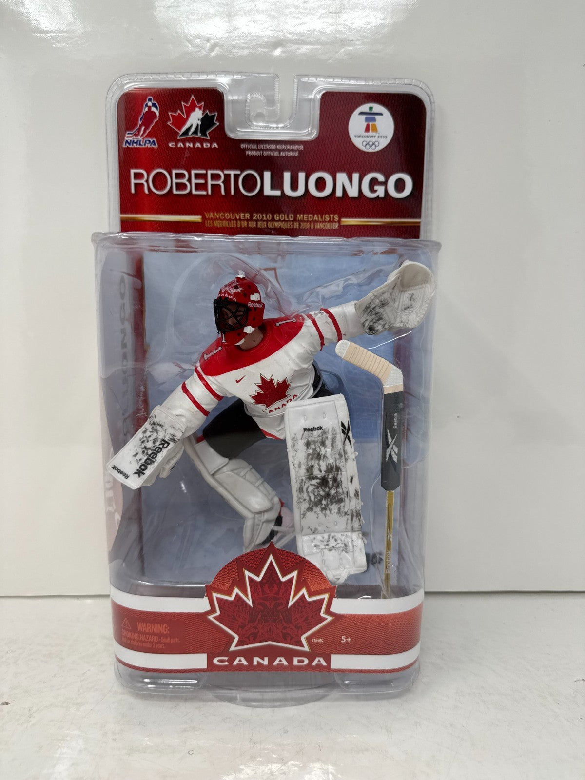 McFarlane NHL Roberto Luongo Team Canada Series 3 Figure 2010 Winter Olympics