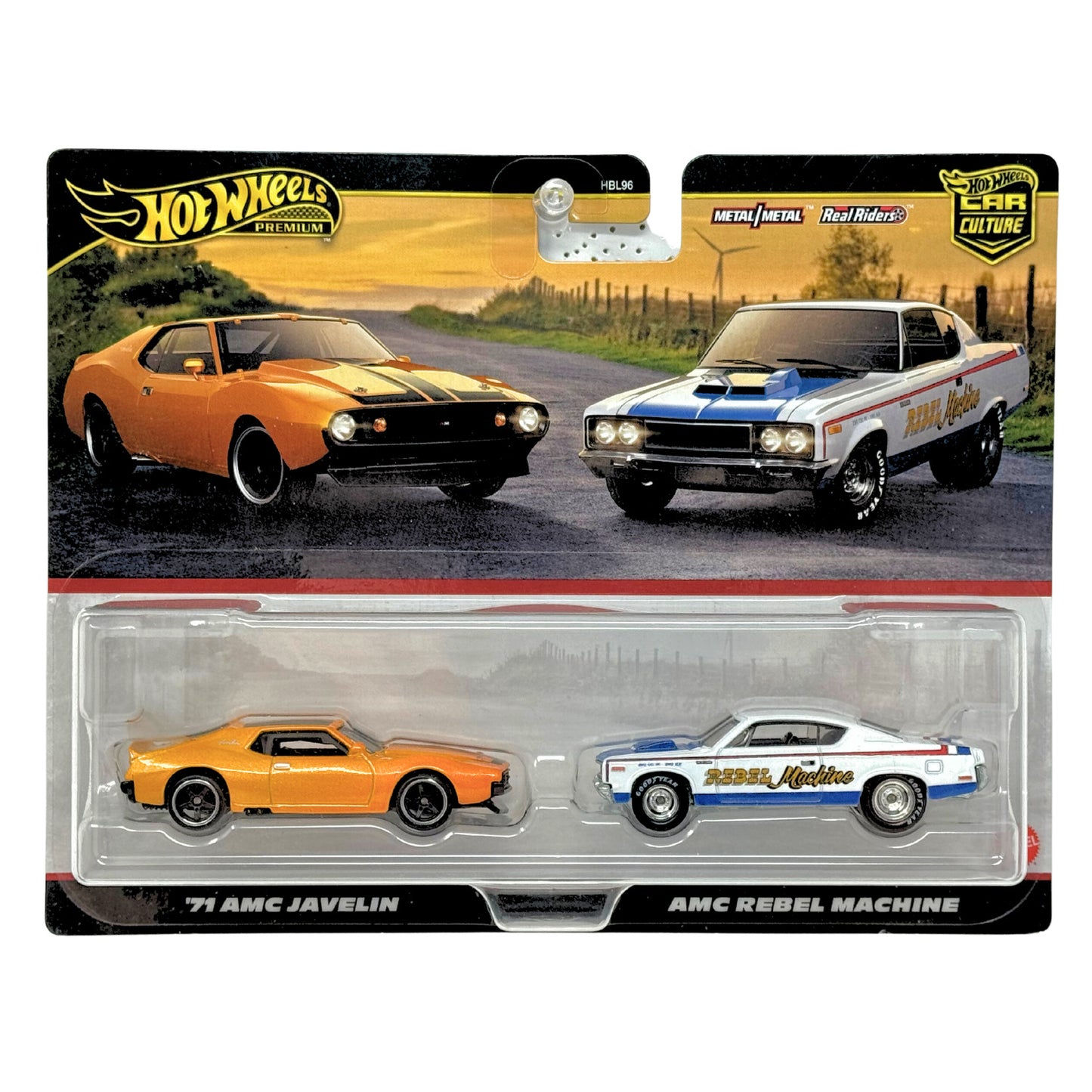 Hot Wheels Premium 1971 AMC Javelin & AMC Rebel Machine Car Culture 1:64 Diecast