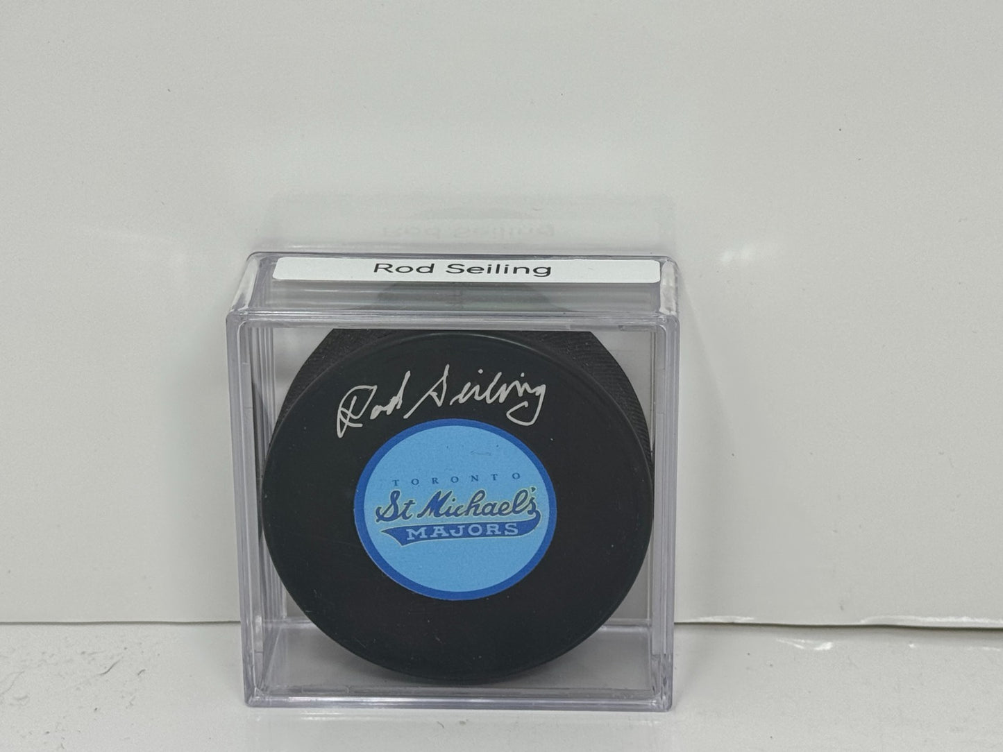 Rod Seiling Toronto St. Michael's Majors Signed NHL Autograph Puck Silver Auto