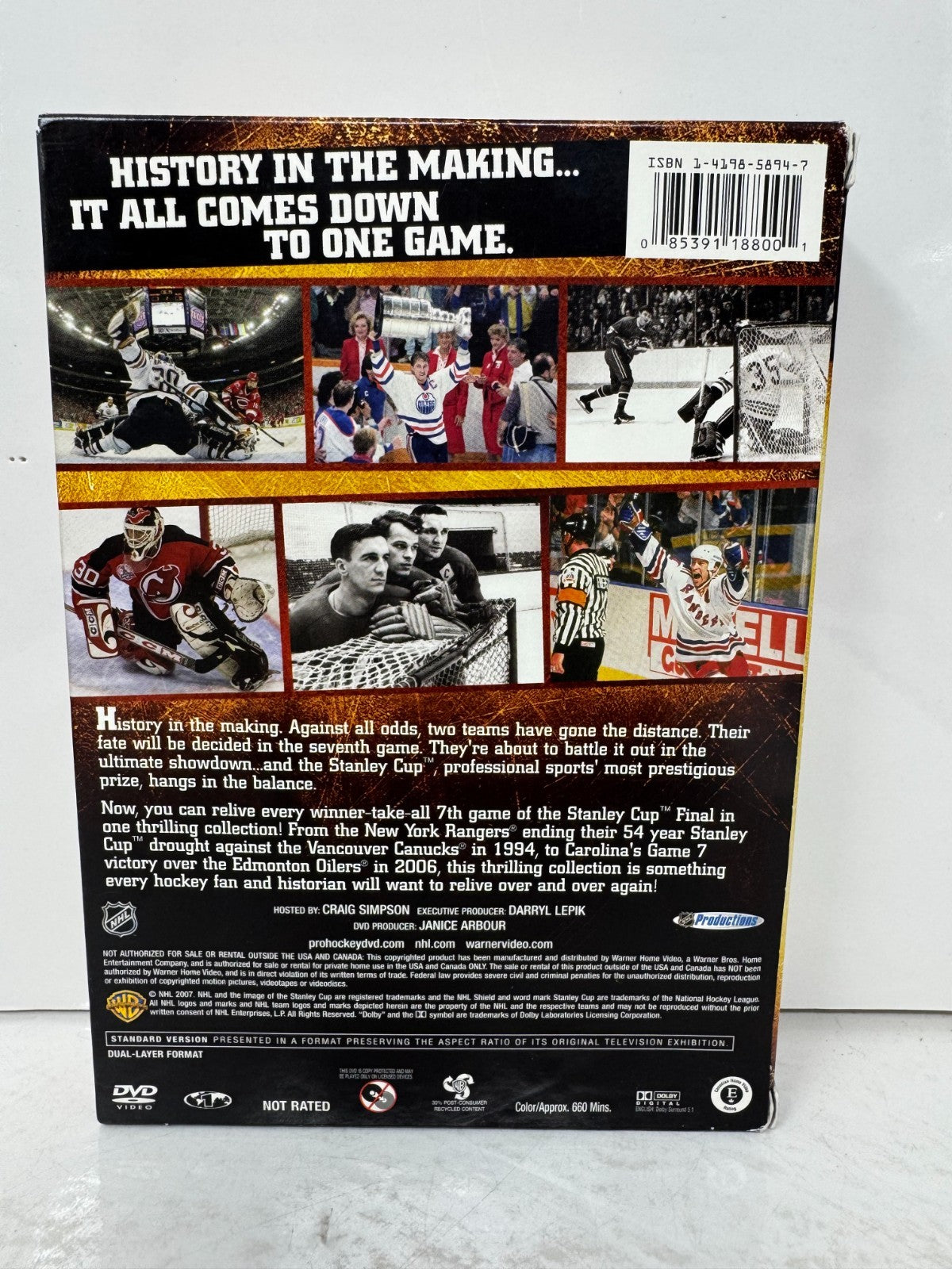 NHL: Greatest Games in Stanley Cup History (DVD) Sports Good Condition!!!