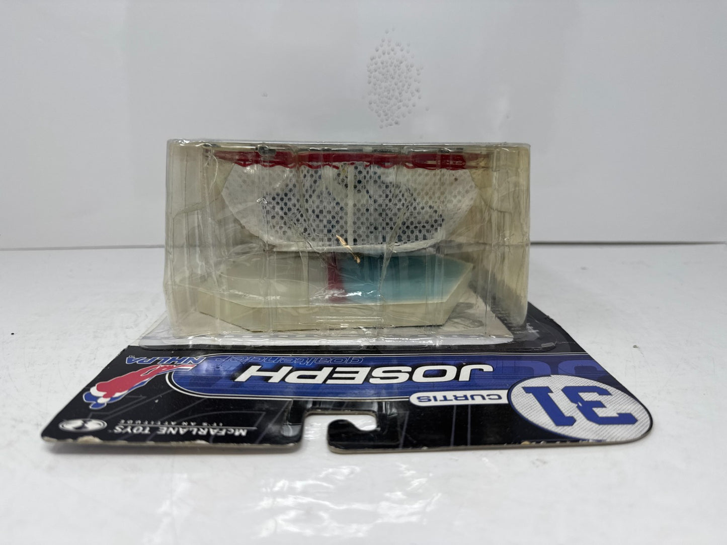 McFarlane NHLPA Curtis Joseph Toronto Maple Leafs White Jersey NHLPA Logo Figure
