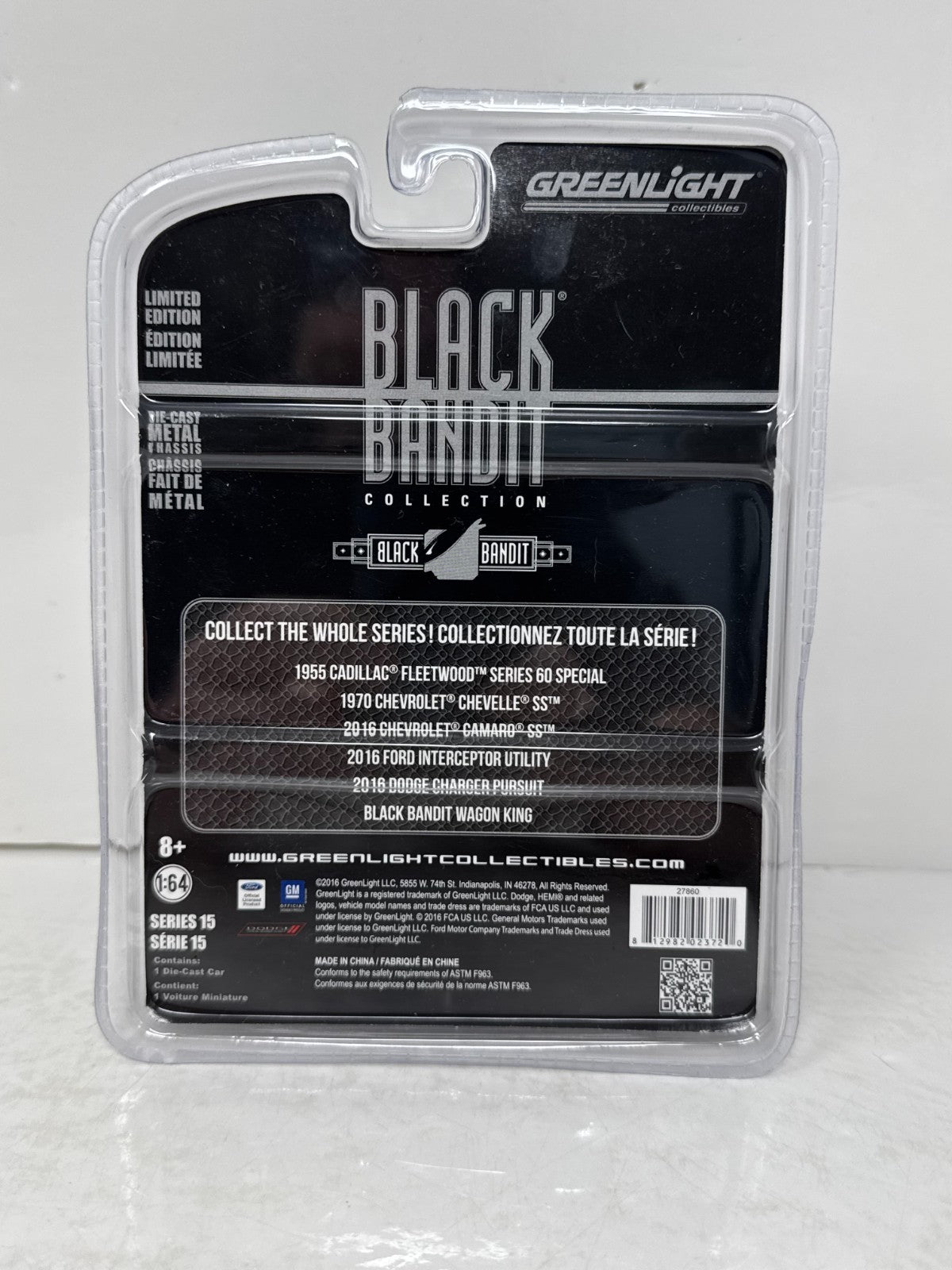 Greenlight Black Bandit 1955 Cadillac Fleetwood Series 60 Special 1:64 Diecast