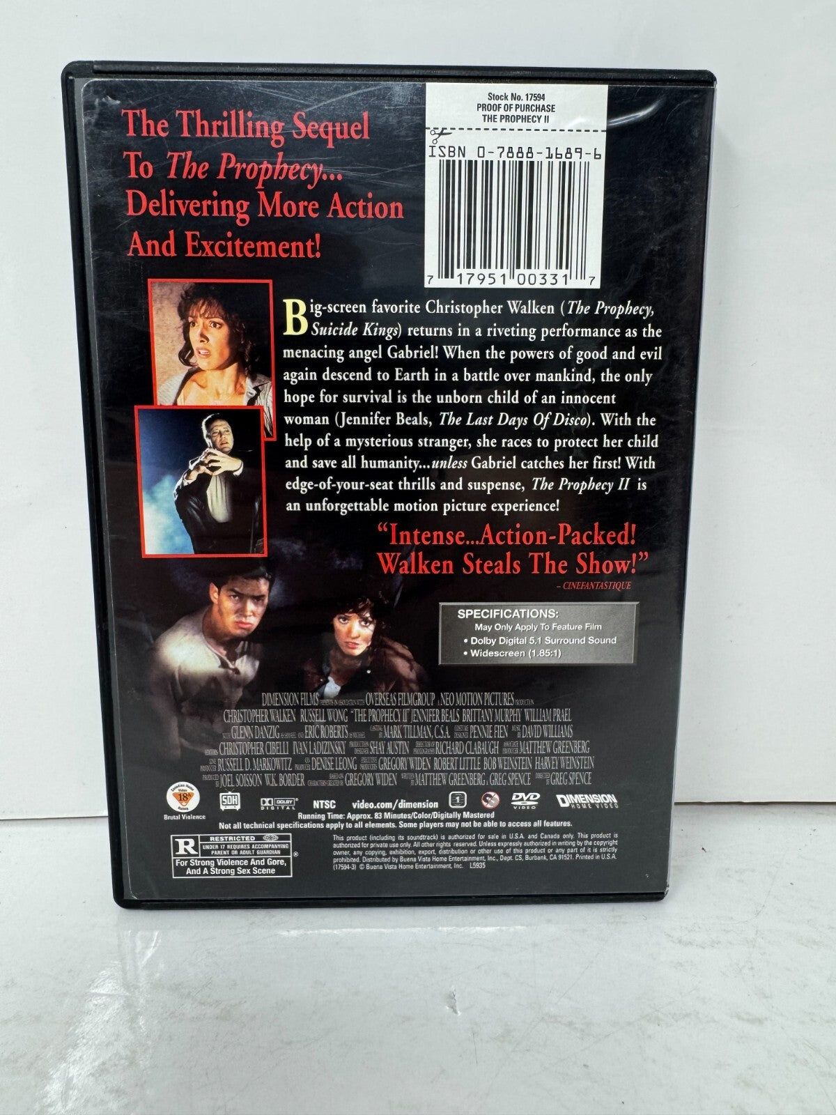 The Prophecy II (DVD) Horror Good Condition!!!