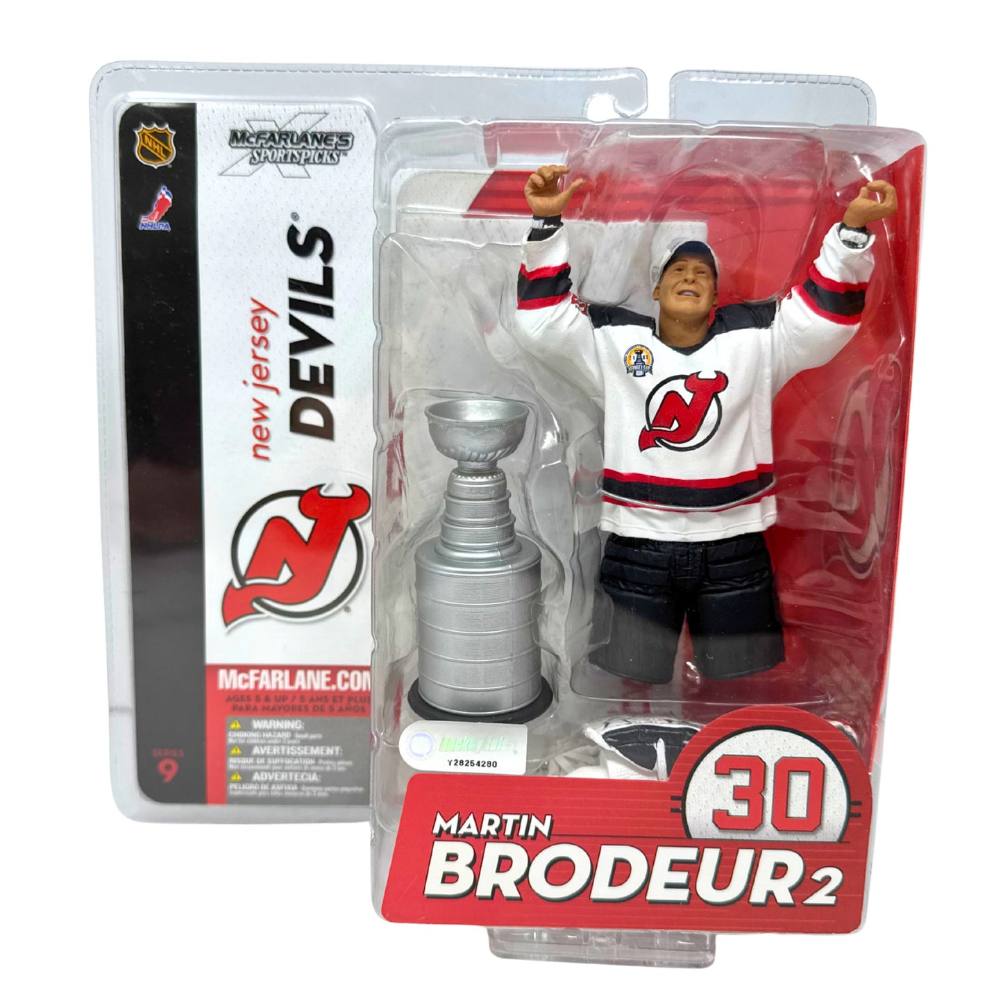 Mcfarlane NHL Martin Brodeur New Jersey Devils Series 9 Figure W/ Stanley Cup