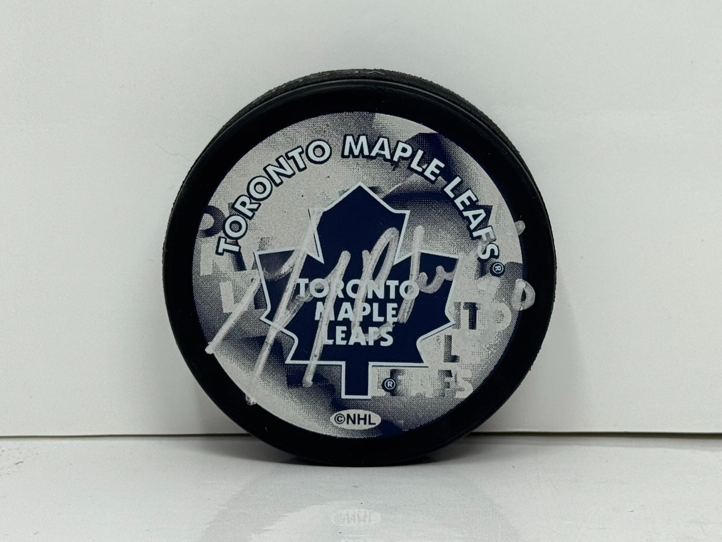 Gerry Cheevers Toronto Maple Leafs Signed NHL Autograph Puck Silver Auto