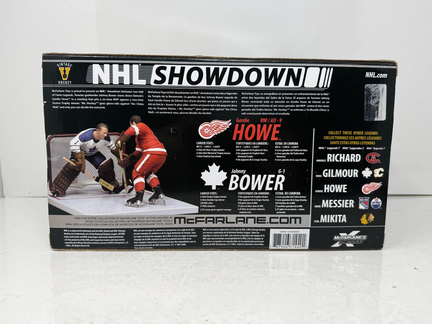 McFarlane NHL Showdown Gordie Howe vs. Johnny Bower Detroit Toronto Figures