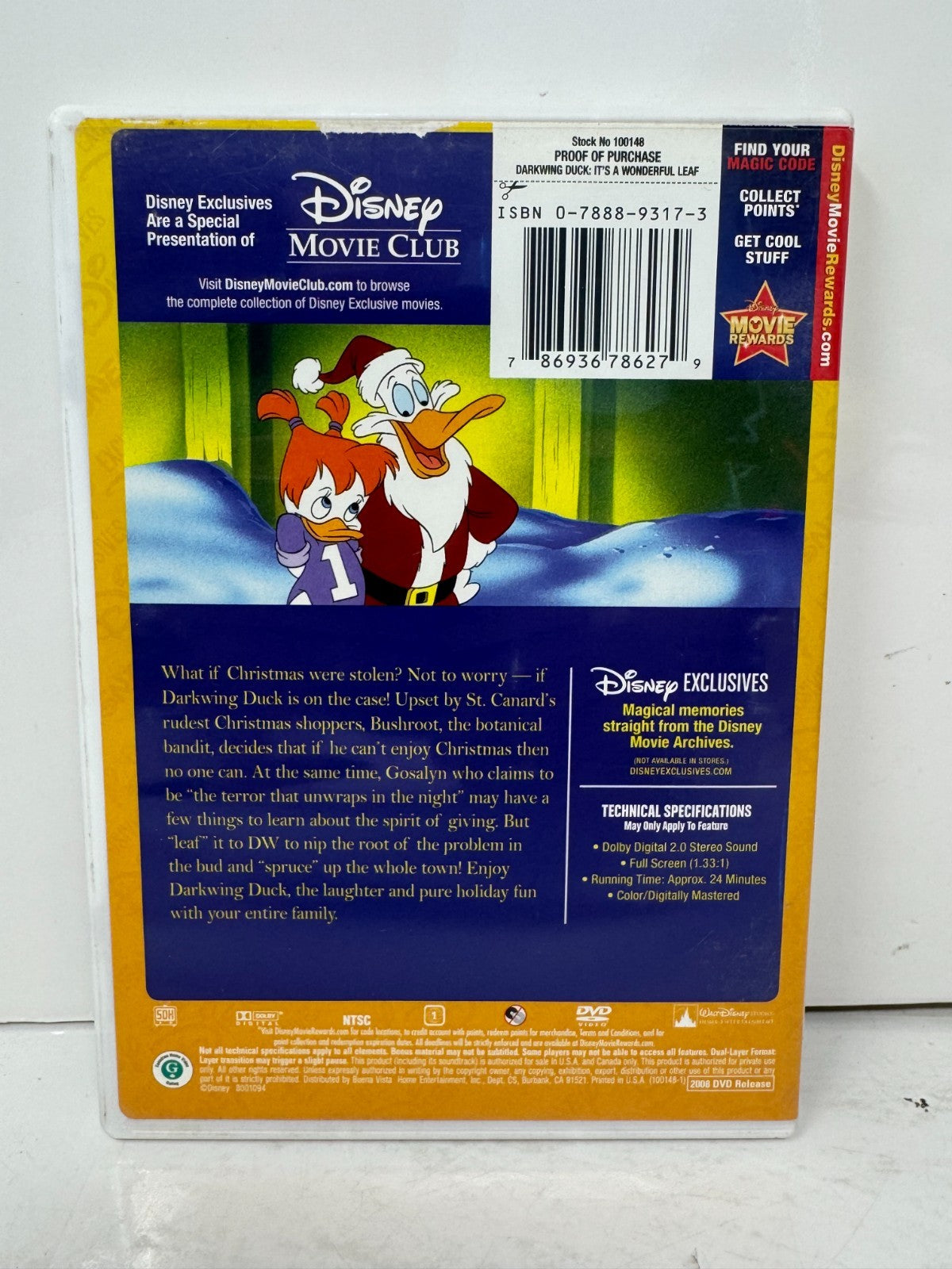 Darkwing Duck: It's A Wonderful Leaf (DVD) Disney Good Condition!!!