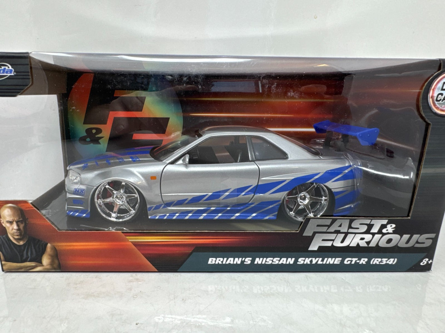 Jada Fast & Furious Brian's Nissan Skyline GT-R (R34) 1:24 Diecast Silver