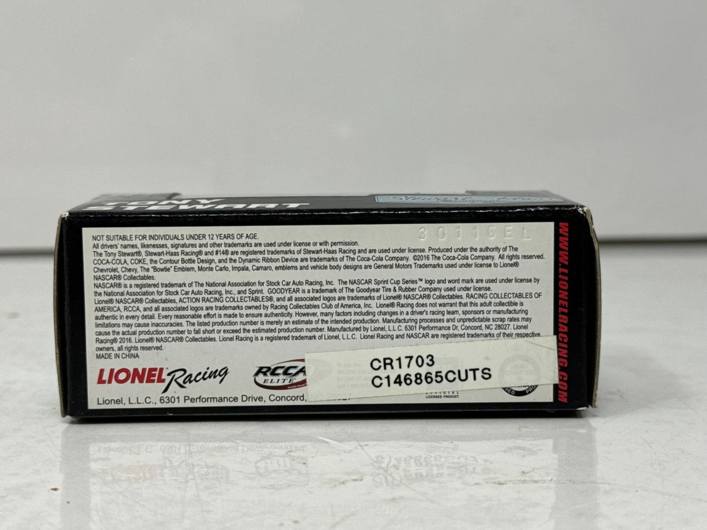 Tony Stewart #14 Coca-Cola Darlington 2016 SS 1:64 Diecast Stewart-Haas NASCAR