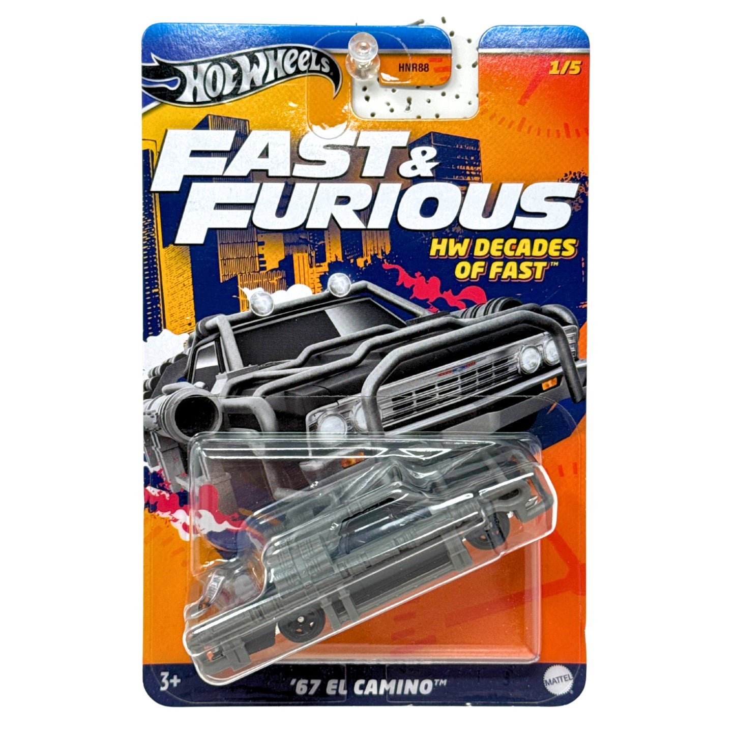 Hot Wheels Fast & Furious 1967 El Camino HW Decades of Fast Muscle Car 1:64 Diecast
