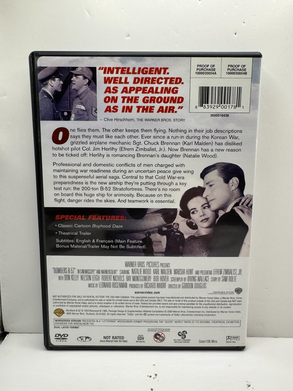 Bombers B-52 (DVD) Natalie Wood Drama