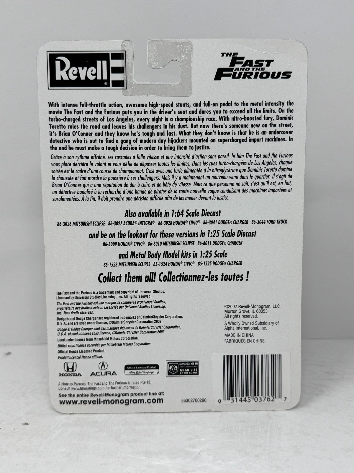 Revell Fast and the Furious Acura Integra Issue #101 1:64 Diecast