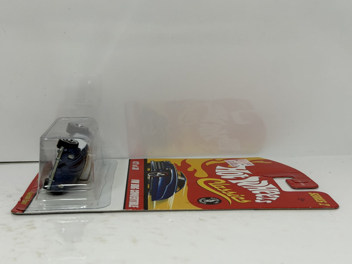 Hot Wheels Classics Series 2 VW Bug Convertible 1:64 Diecast Blue