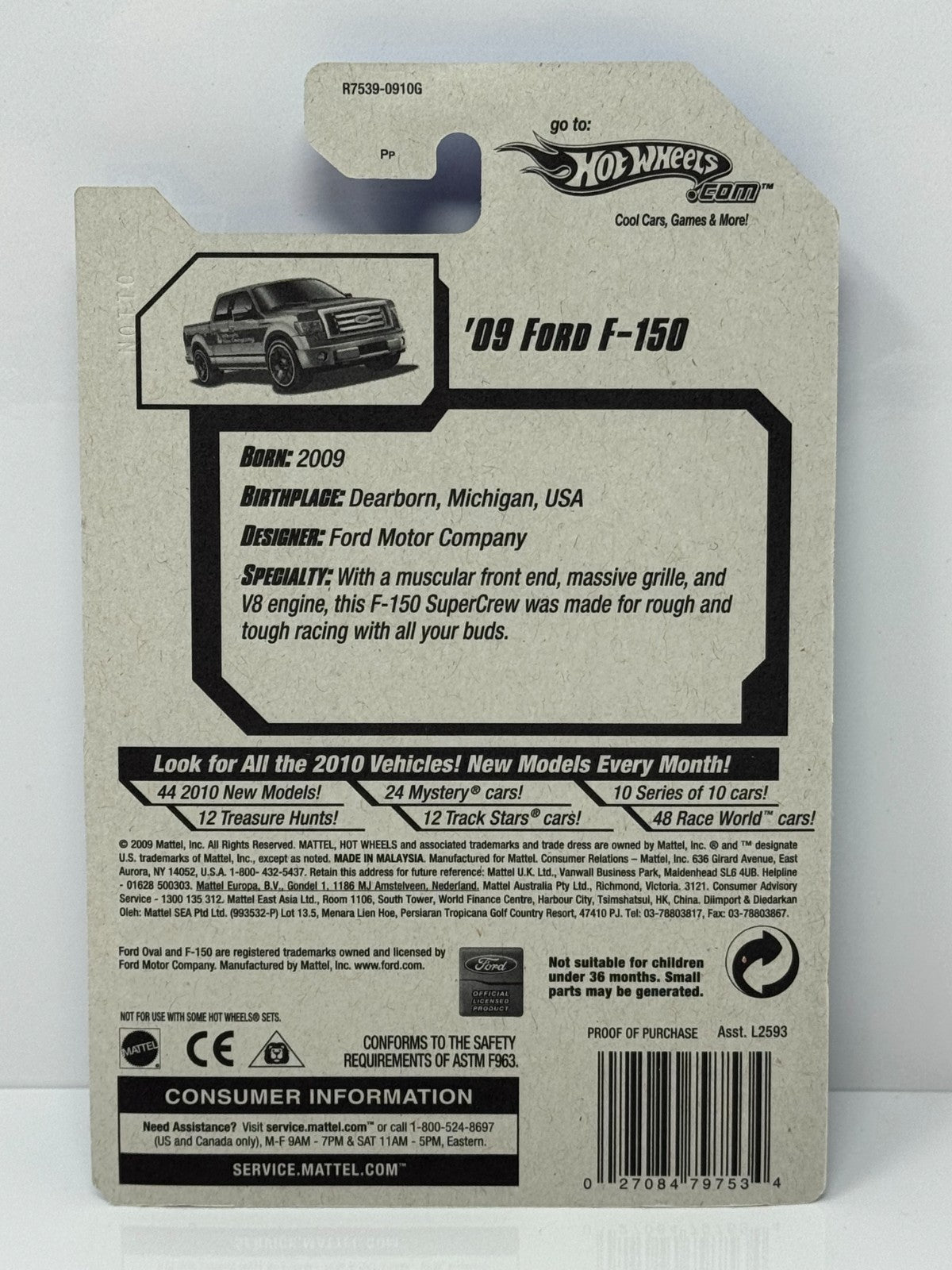 Hot Wheels HW City Works 2009 Ford F-150 1:64 Diecast Factory Sealed