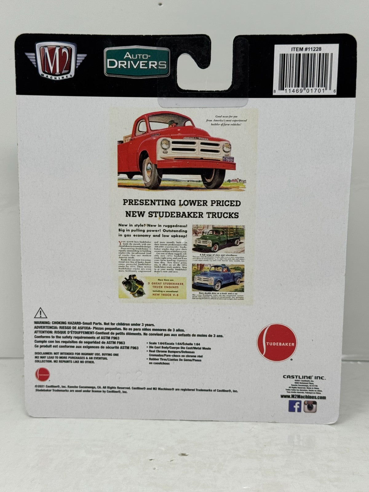 M2 Machines Studebaker 1954 Studebaker 3R Truck 1:64 Diecast
