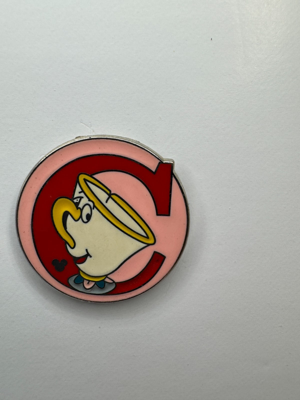 WDW Disney Chip "C" Alphabet Beauty and the Beast Hidden Mickey Trading Pin DC2S6