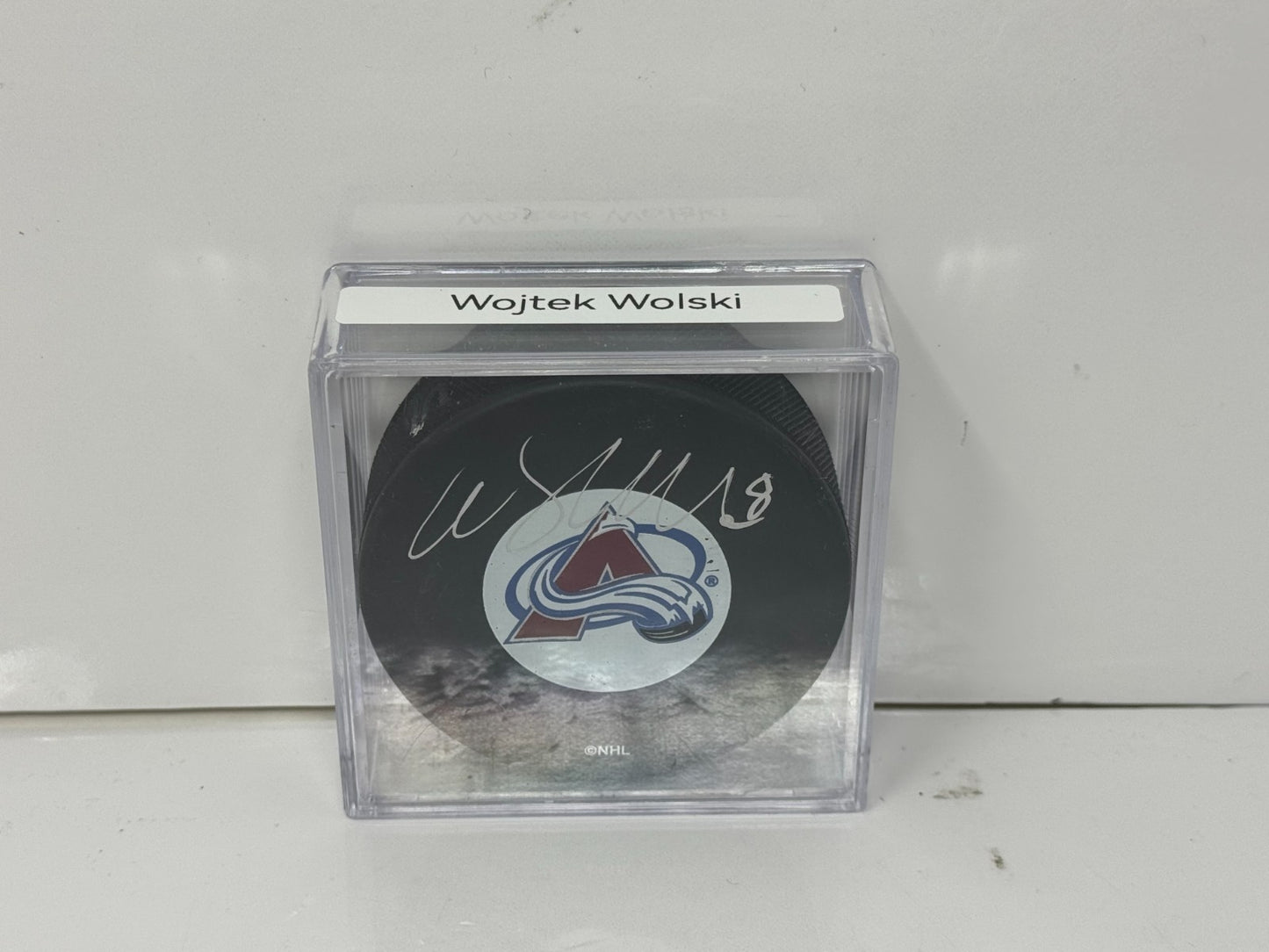 Wojtek Wolski Colorado Avalanche Signed NHL Autograph Puck Silver Auto