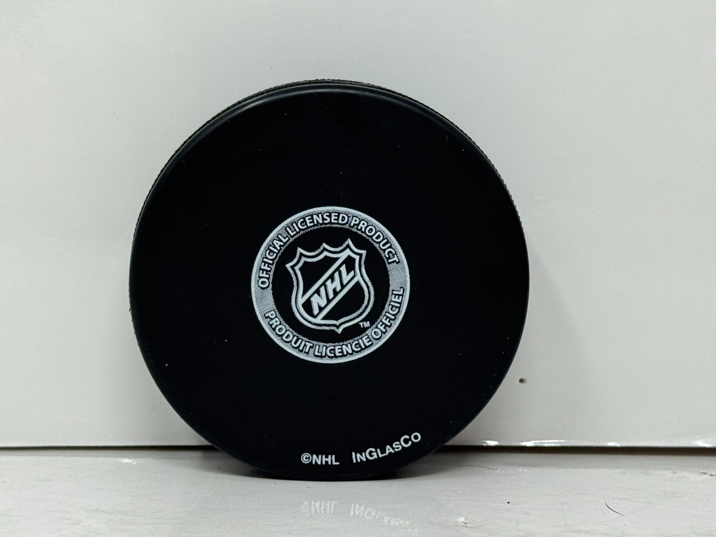 Brad May Colorado Avalanche Signed NHL Autograph Puck Blue Auto