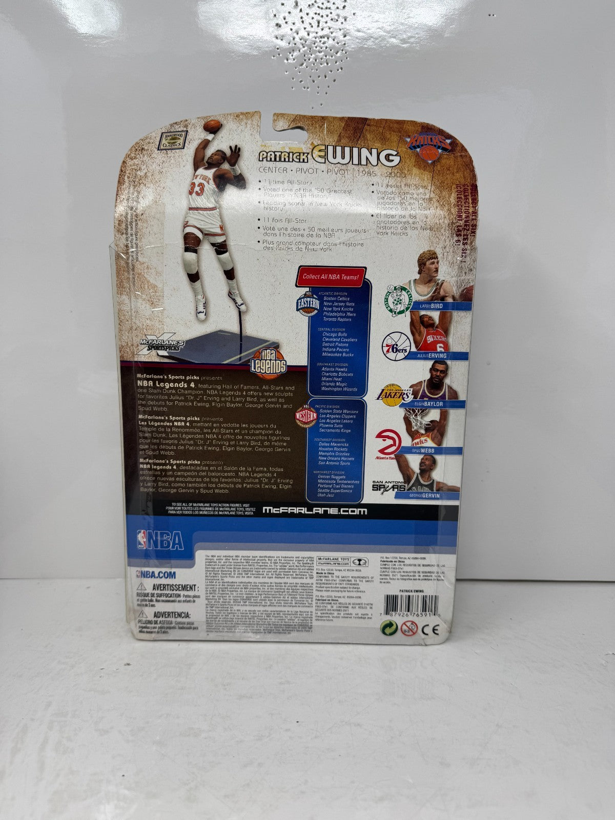 McFarlane NBA Patrick Ewing New York Knicks NBA Legends Series 4 Figure