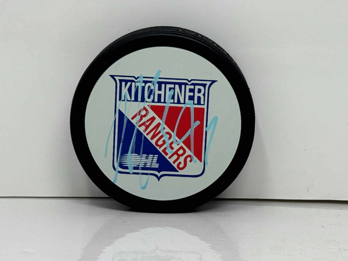 Nazem Kadri Kitchener Rangers Signed NHL Autograph Puck Blue Auto COA TNT
