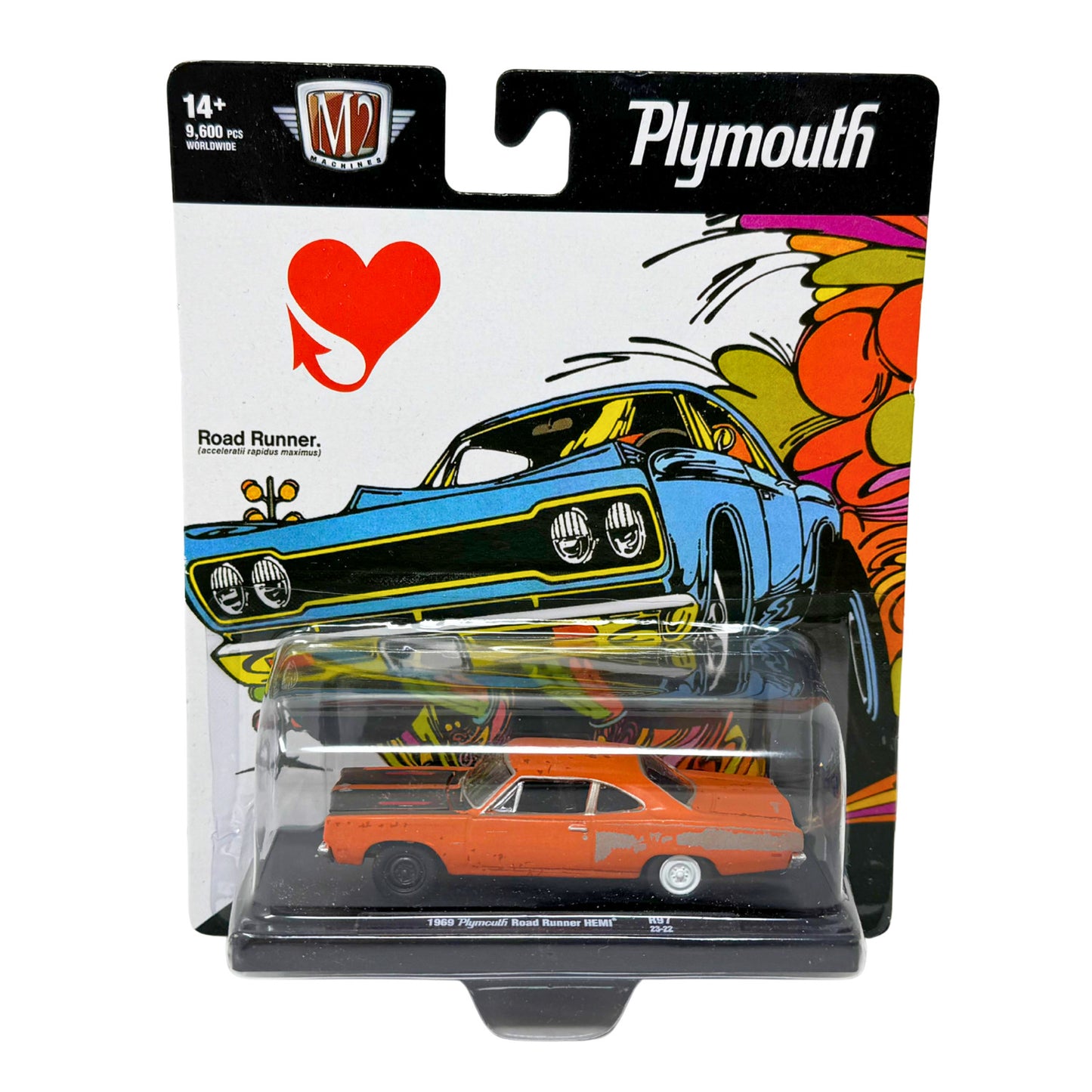M2 Machines Auto Drivers 1969 Plymouth Road Runner HEMI 1:64 Diecast