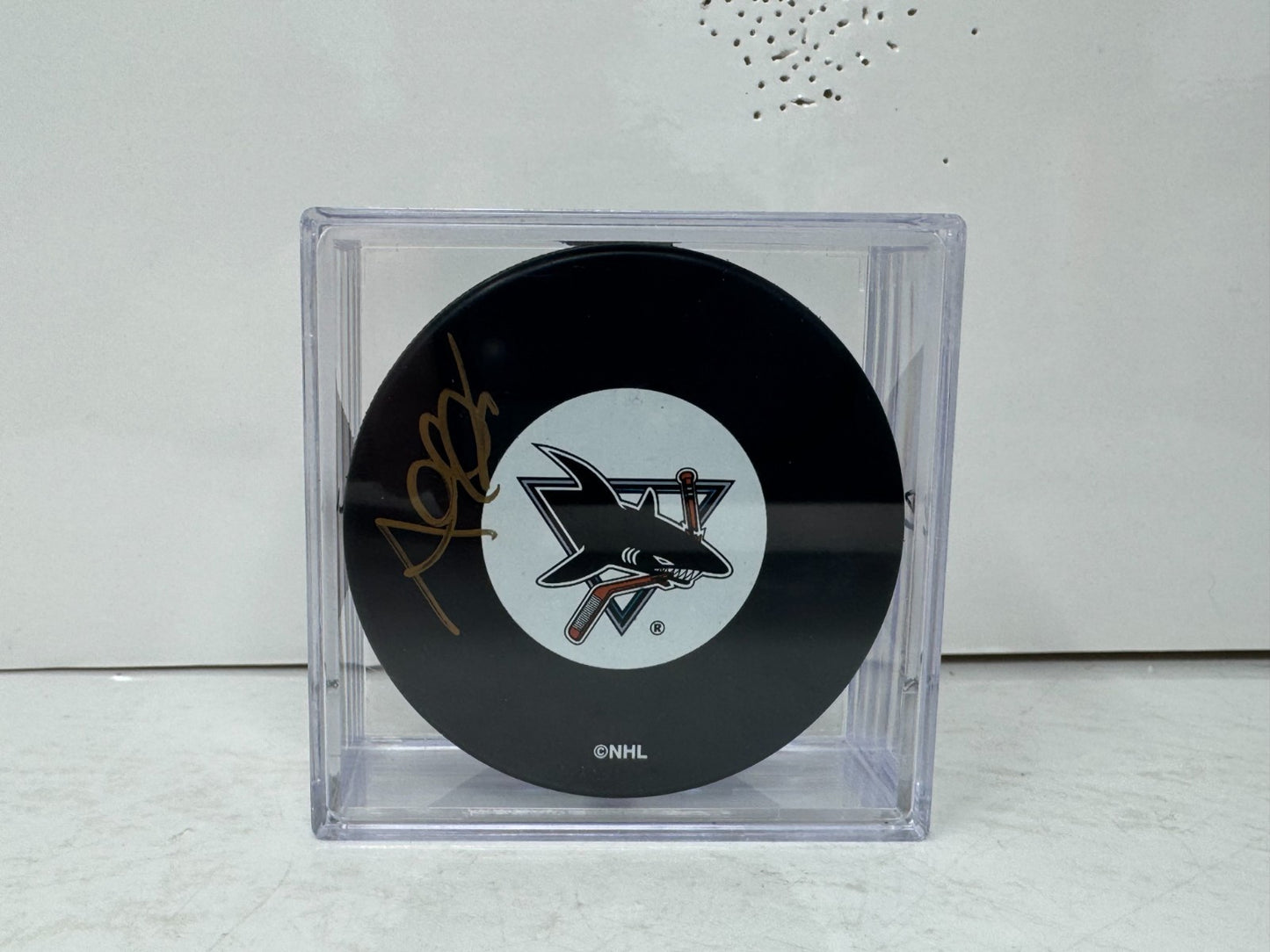 Al Iafrate San Jose Sharks Signed NHL Autograph Puck Gold Auto