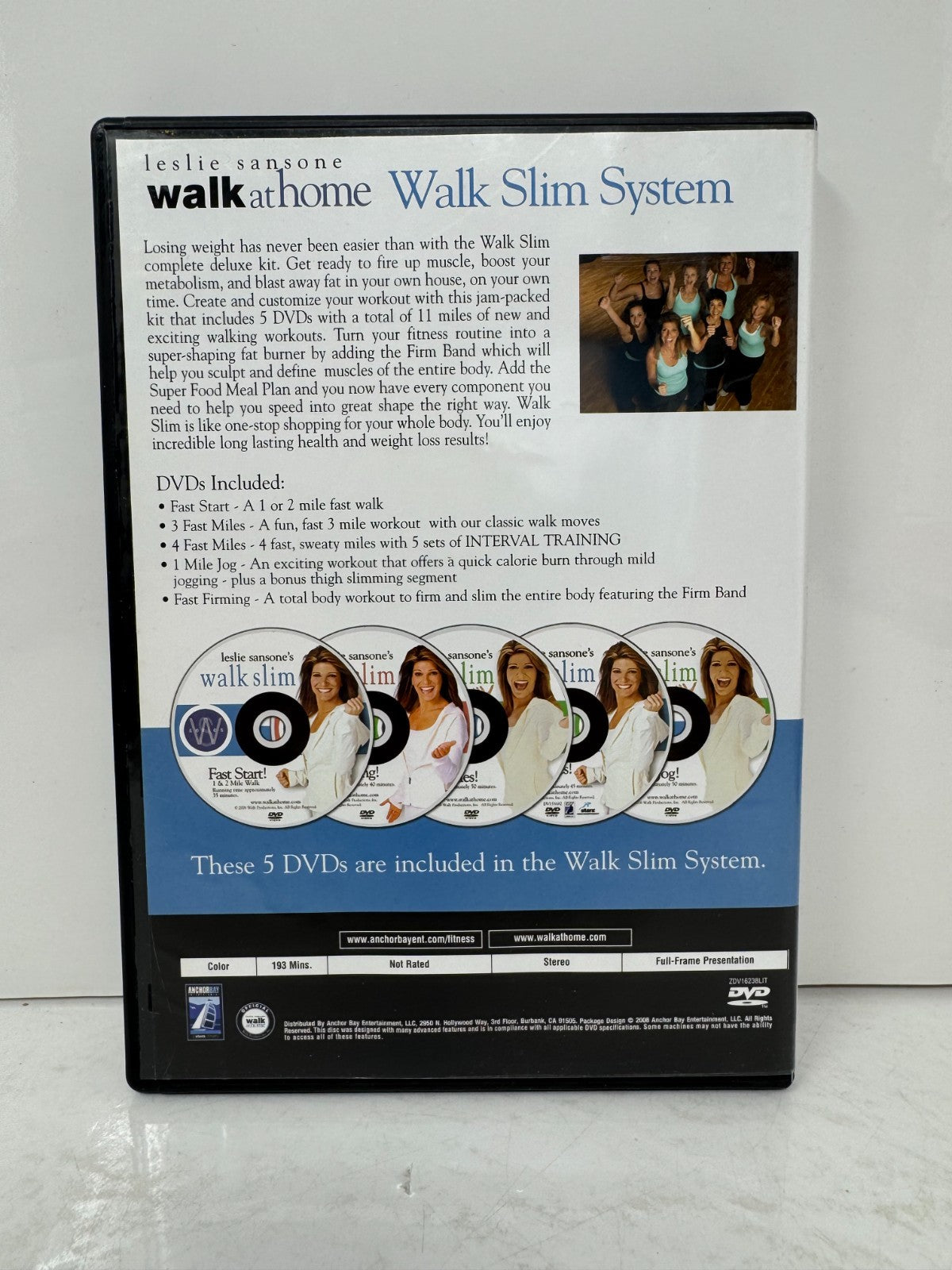 Leslie Sansone: Walk at Home 5-DVD Set Walk Slim (DVD) Fitness Good Condition!!!