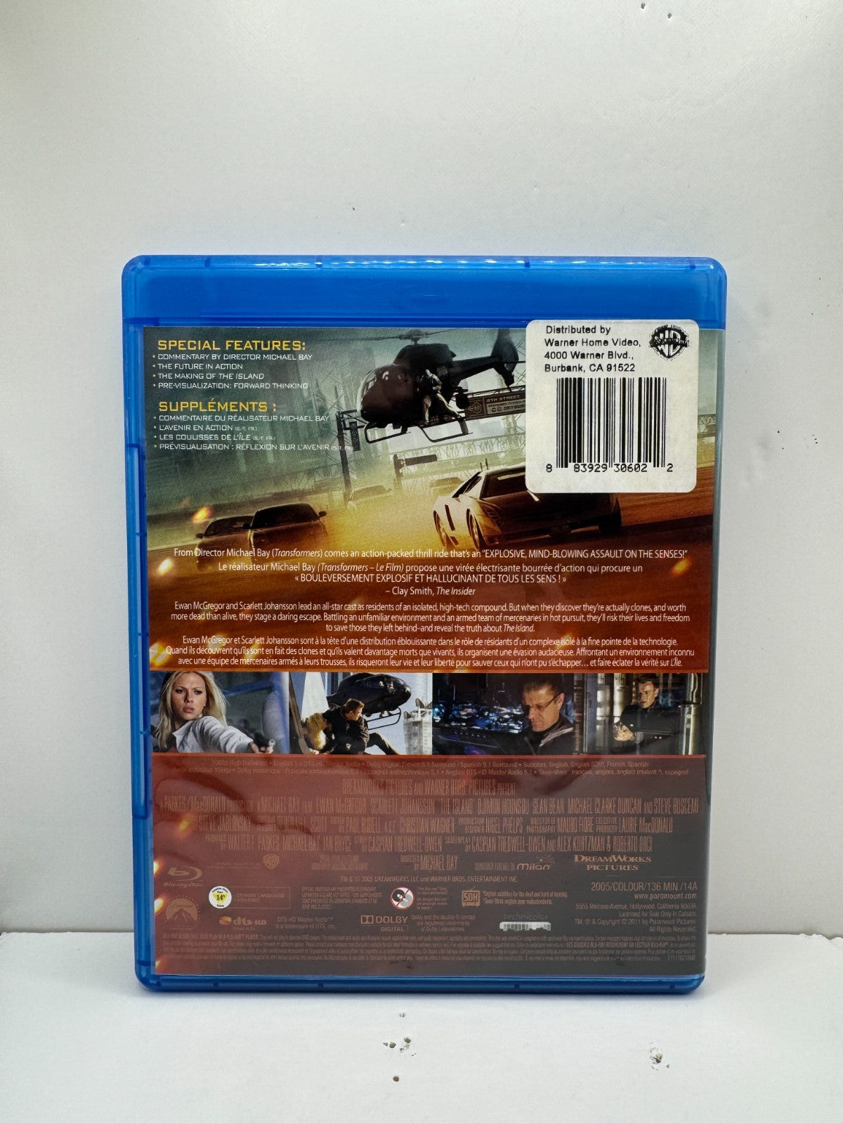 The Island (Blu-ray) Ewan McGregor Sci-Fi Good Condition!!!