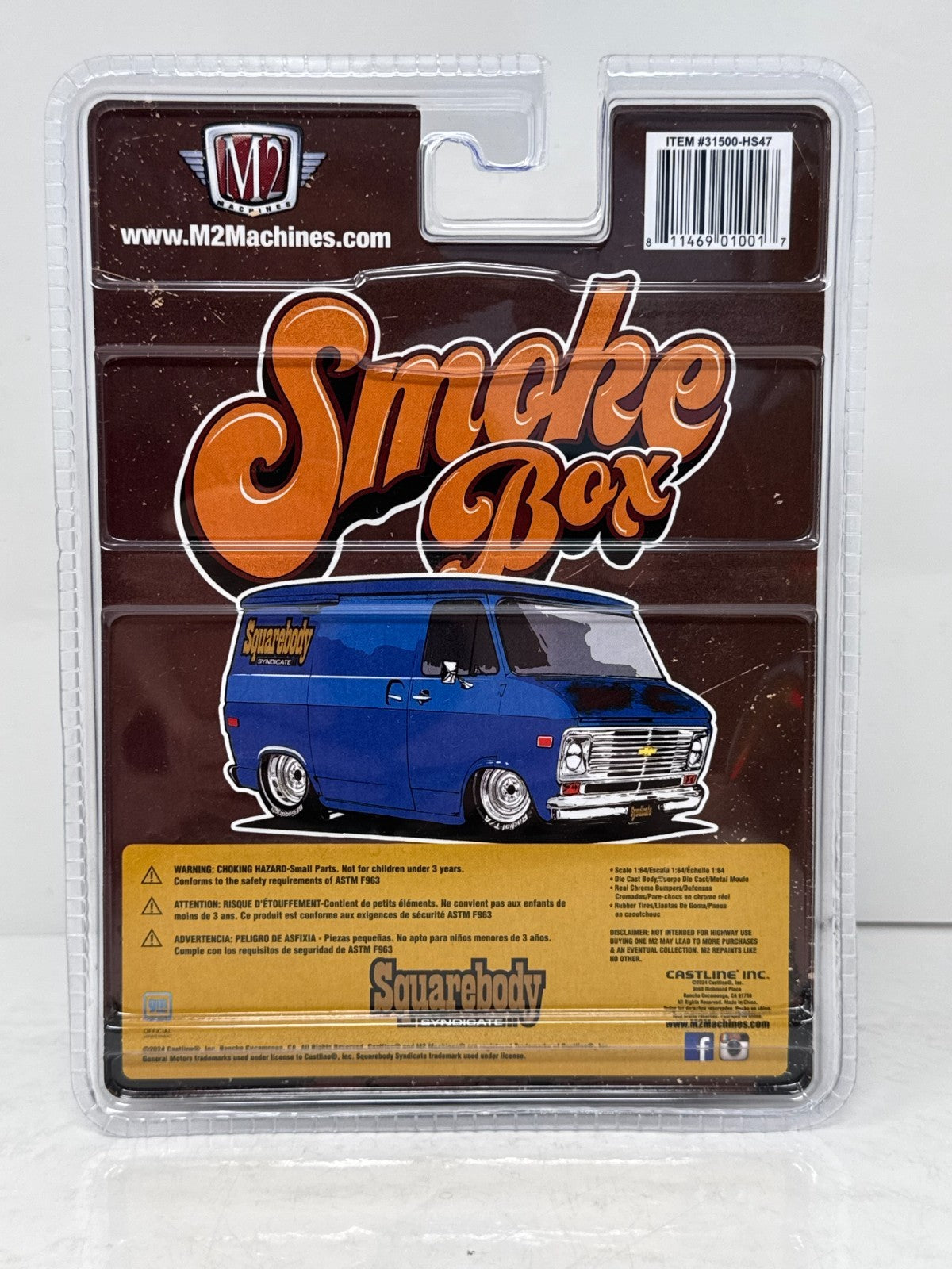 M2 Machines Squarebody Syndicate 1973 Chevrolet Van G10 Smoke Box 1:64 Diecast
