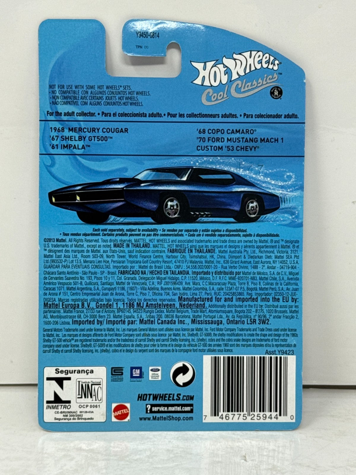 Hot Wheels Cool Classics 1961 Chevy Impala Spectrafrost 1:64 Diecast