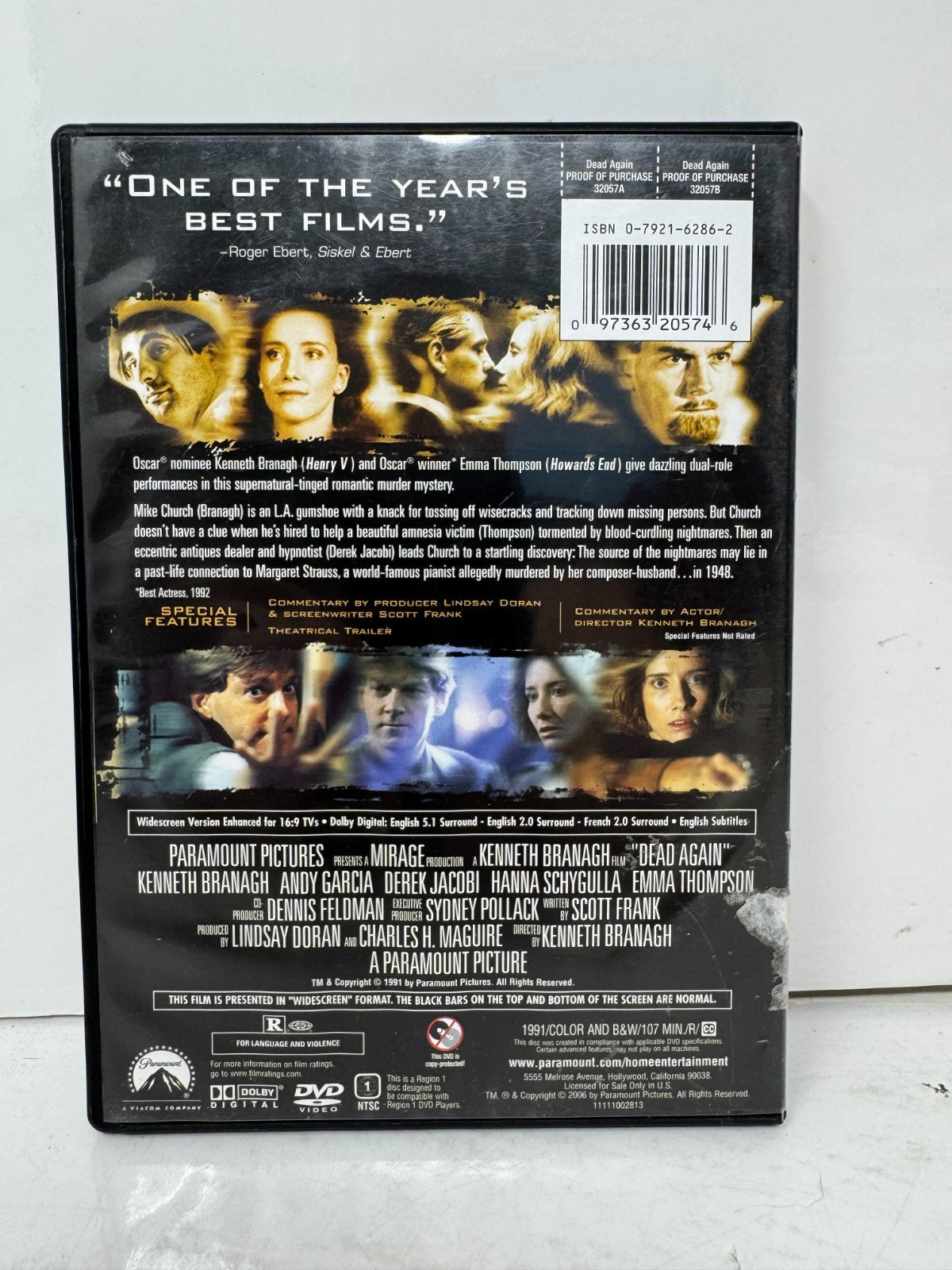 Dead Again (DVD) Thriller Good Condition!!!