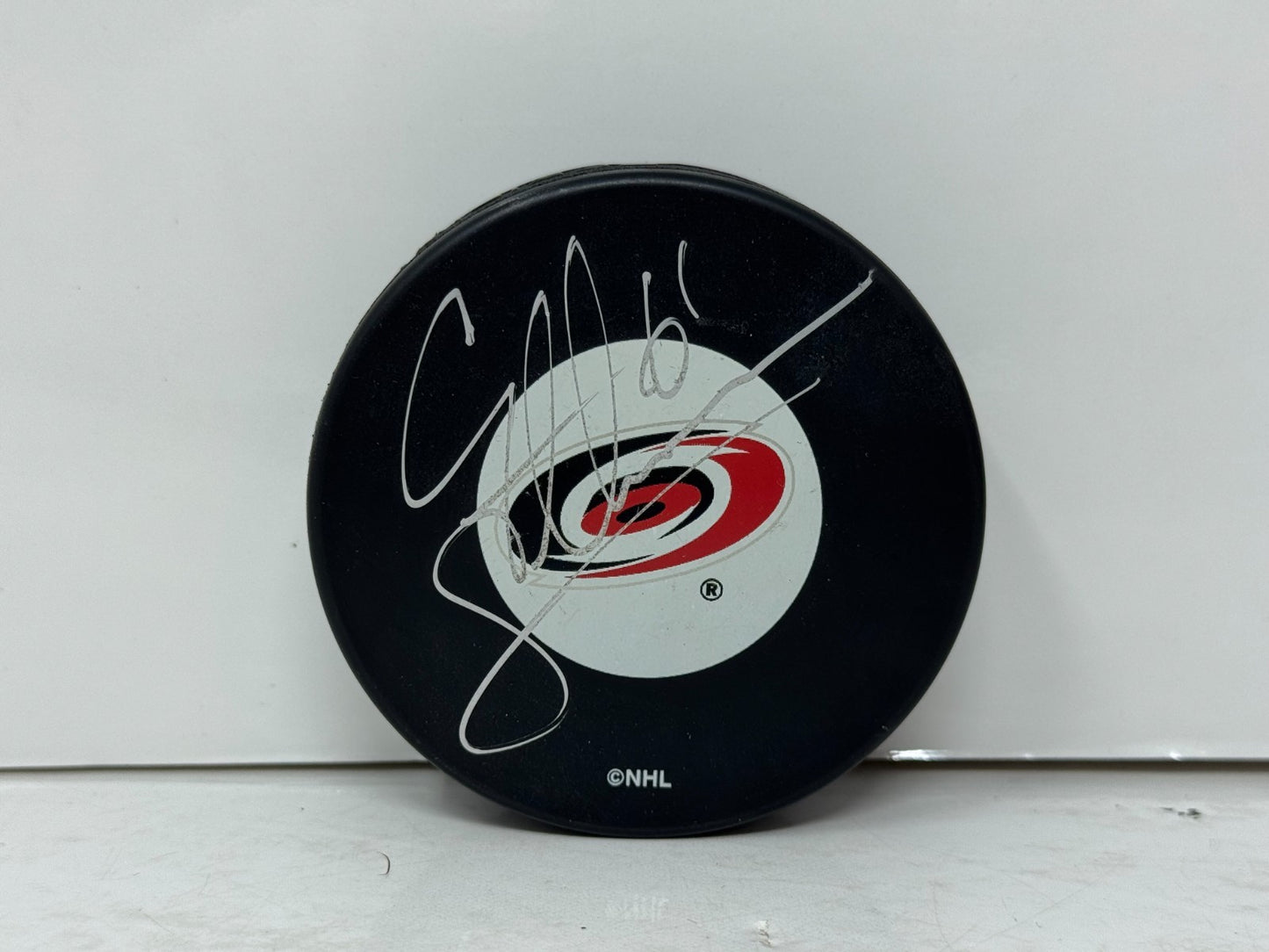 Corey Stillman Carolina Hurricanes Signed NHL Autograph Puck Silver Auto