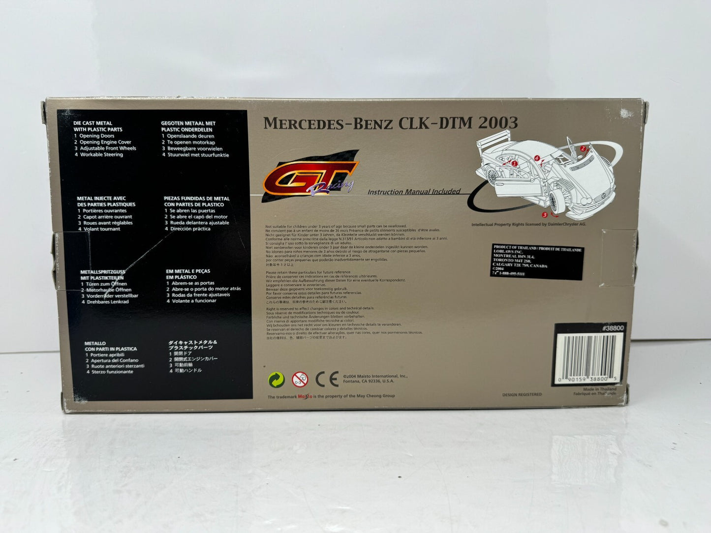 Maisto GT Racing 2003 Mercedes-Benz CLK-DTM 1:18 Diecast