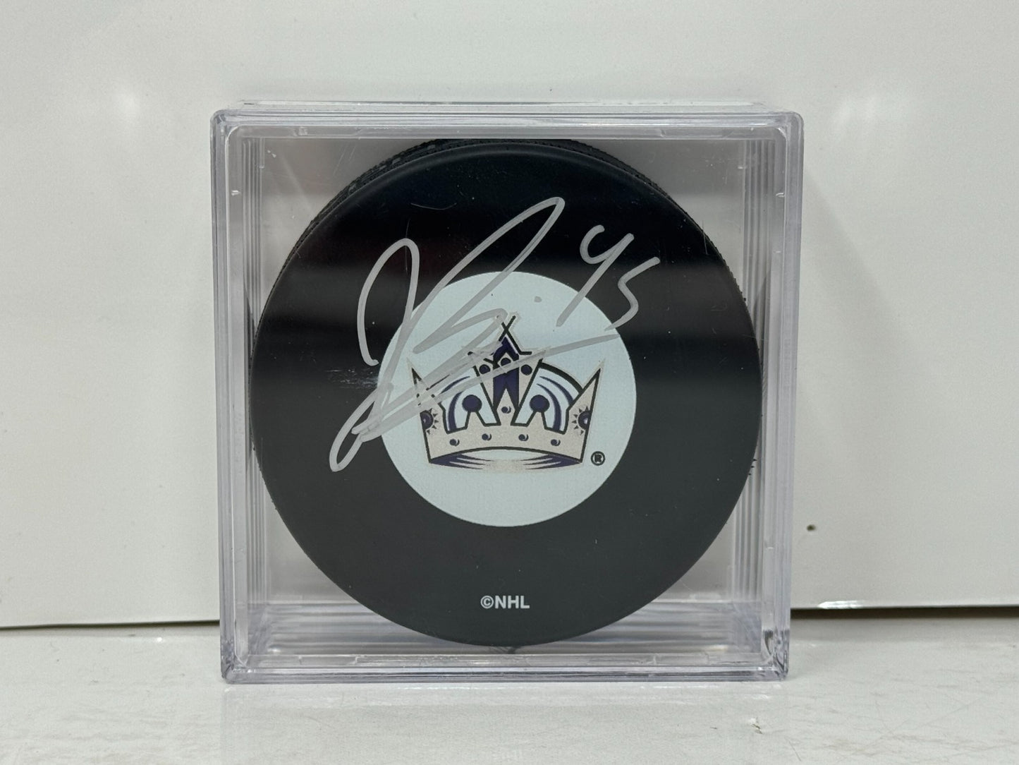 Jonathan Bernier Los Angeles Kings Signed NHL Autograph Puck Silver Auto