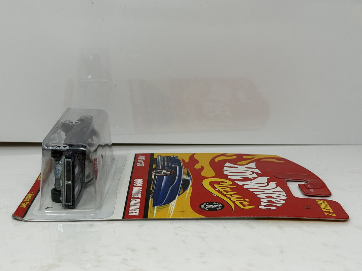 Hot Wheels Classics Series 2 1969 Dodge Charger 1:64 Diecast Dark Blue