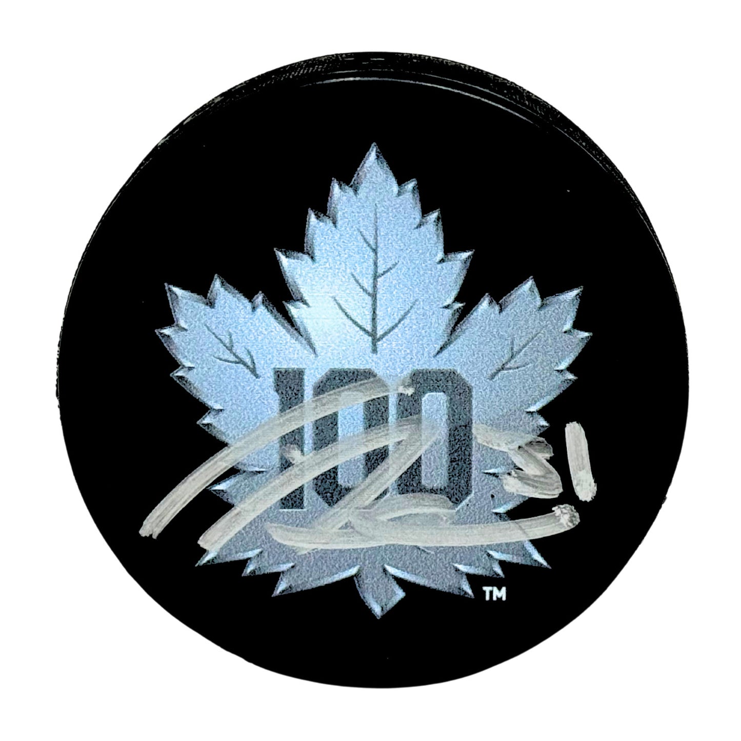 Frederik Andersen Toronto Maple Leafs Signed NHL Autograph Puck Silver Auto